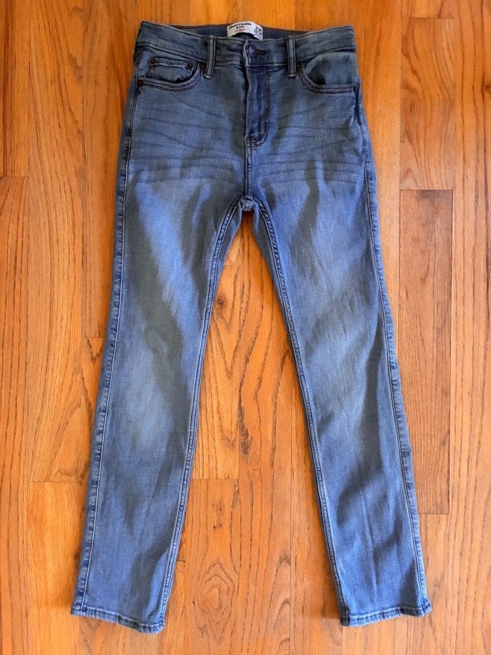 Abercrombie Boys Kids Slim Straight Jeans Light Wash Size 13/14